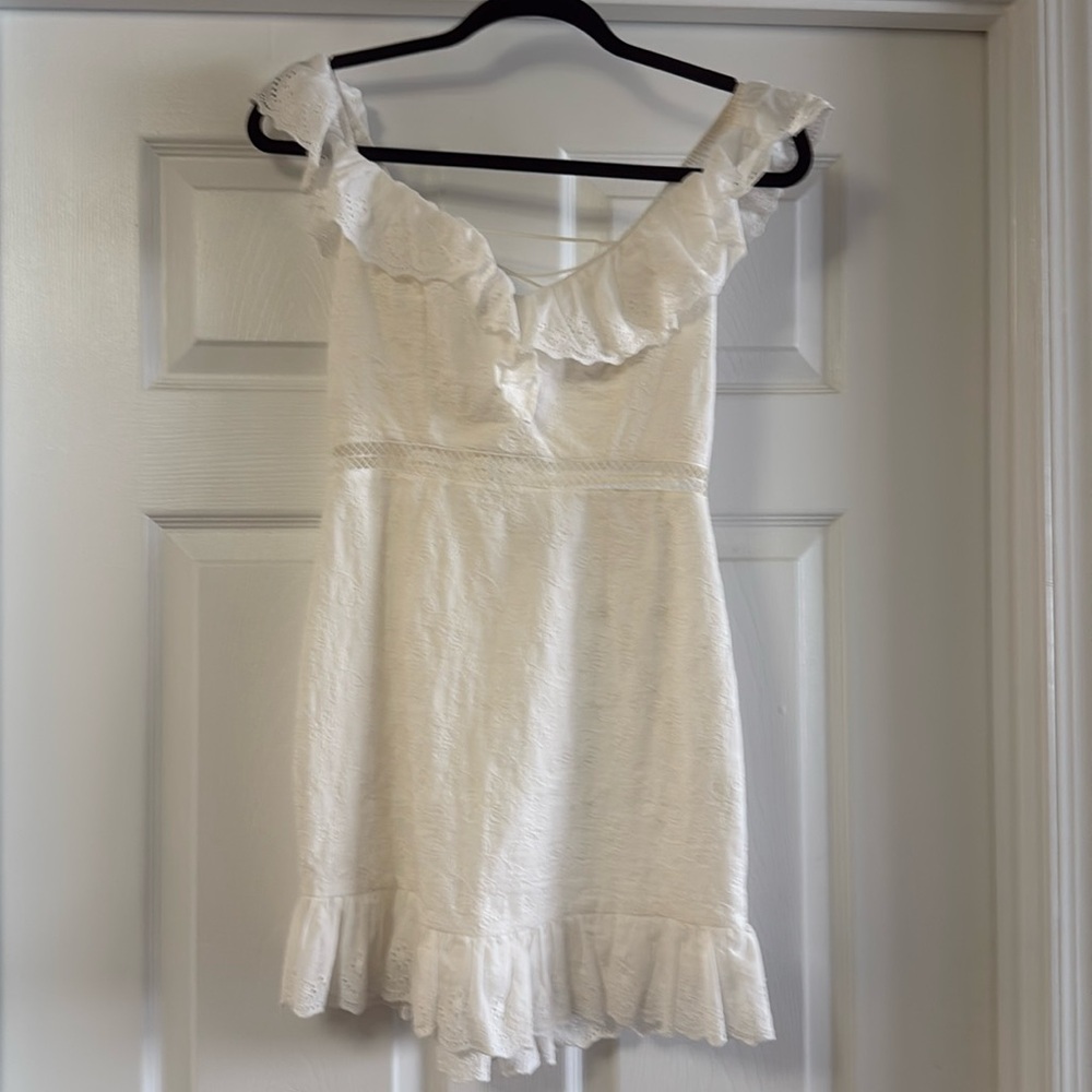 Selfie Leslie Floral Stitched Lace Back Dress